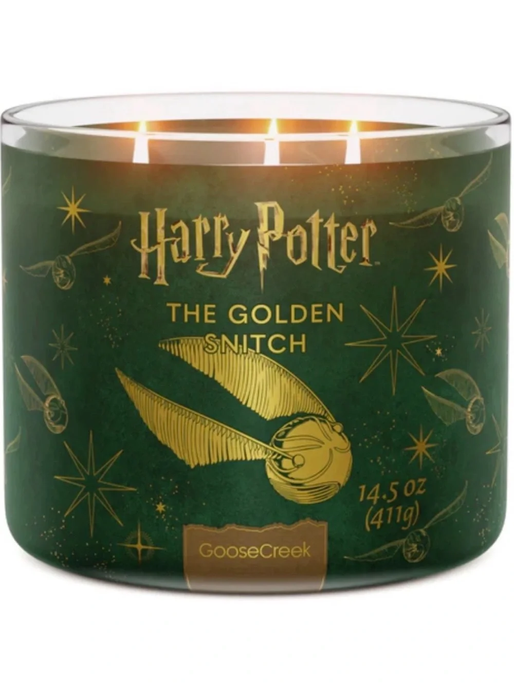 Goose Creek Harry Potter The Golden Snitch 14.5 oz 3-Wick Scented Candle New